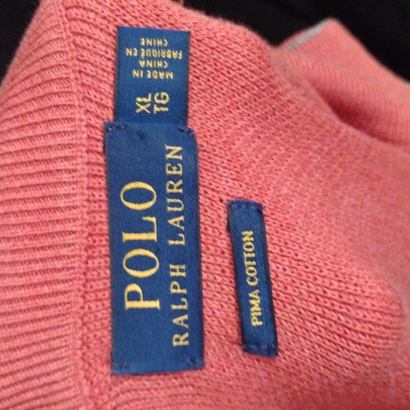 Polo by Ralph Lauren Salmon colored Pima Cotton long sleeve zip polo - Picture 7 of 9